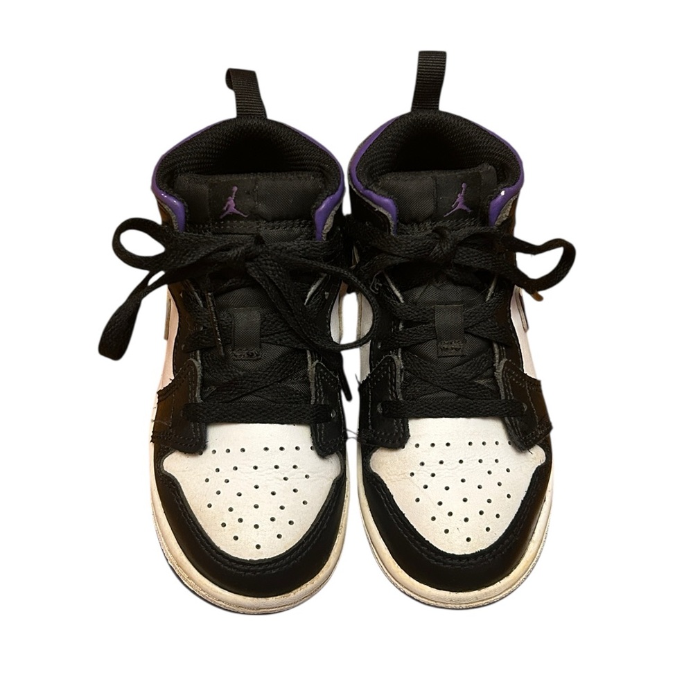 JORDAN Air Jordan 1 Mid sneakers Size 9 Toddler Purple/Black - Picture 4 of 9